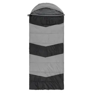 Rectangular Heated Sleeping Bag, Lightweight Sleeping Bag with Multi USB Powered Heating Pads, Waterproof Compact Envelope Sleeping Bag for Backpacking Hiking, Gray
