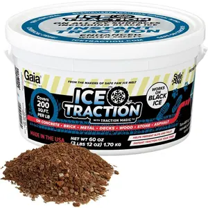 Ice Traction™ – Instant Traction Granules for Snow & Black Ice | Pet & Child Safe | Non-Corrosive, Chloride-Free | Safe on Concrete, Decks & Metal | 3 lb 12oz Bucket