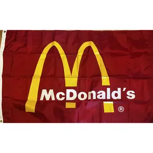 McDonalds 3x5' Nylon Flag with Grommets Official Brand Merchandise for Outdoor Use