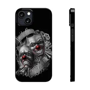 Smile Now Cry Later Tough Phone Case, Chicano Tattoo Art Phone Cover, Ideal Gift, Suitable for iPhone 17-11 Pro Max/Plus and  Samsung Galaxy S23-25
