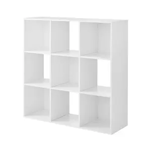 9 Cube Storage Organizer White Modular Bookshelf for Home Office Organization Modern Design