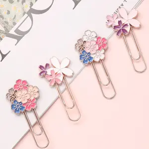 Creative Flower Design Bookmark, Book Accessories, 4 Counts/set Multi-purpose Page Marker for Teacher Student Book-lover, Office Stationery Supplies