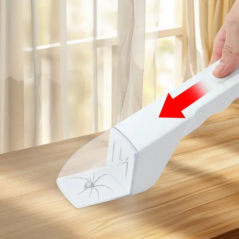 1-Pack Portable Handheld Insect Trap with Release Device Battery-free ABS Material Safe Pest Control Tool for Bees Spiders & Small Crawlers Zero Contact No Squishing No Chemical Way to Safely Catch Any Insect Extendable