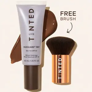 Live Tinted HUEGUARD Skin Tint SPF 50 + FREE Kabuki Brush for Light to Medium Coverage
