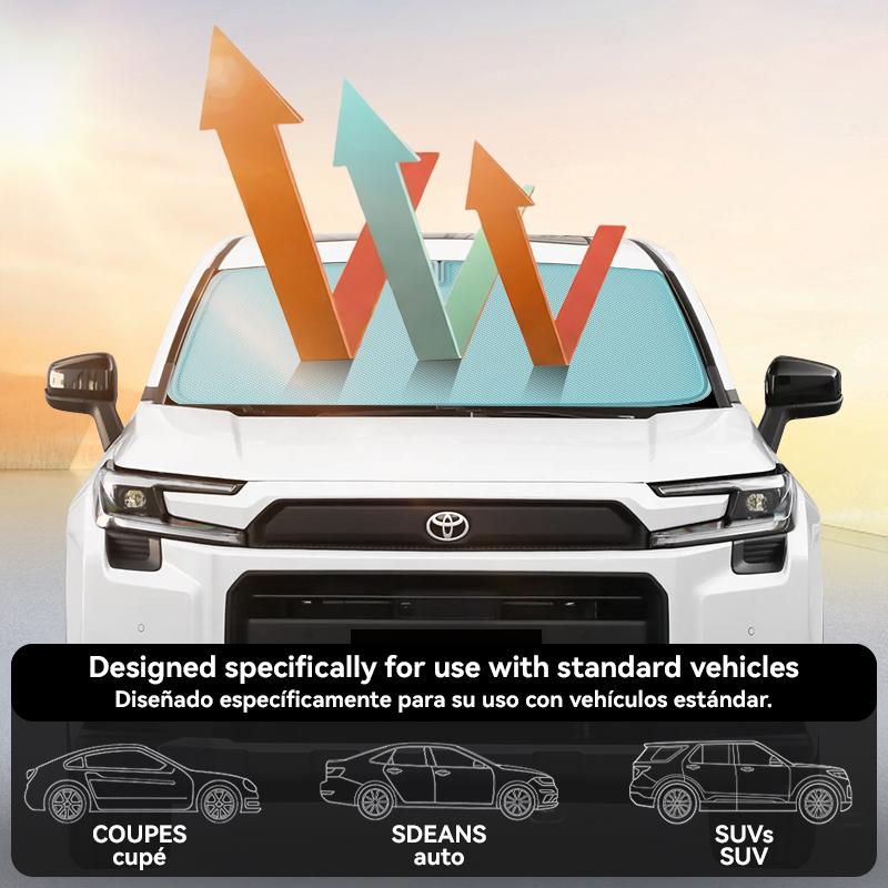 2026Windshield sunshade cover,2-Layer effectively blocks car window sun,foldable auto interior accessories,effectively blocks UV rays,Off-white,Please specify the vehicle model, size, and color in the order notes.