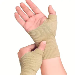 1set/2pcs Gel Silicone Wrist Support Brace Compression Glove Thumb Hand Wrist Support