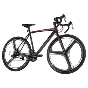 Road Bike Racing Bicycle 700C Shimano 21 Speeds Carbon Steel Frame Disc Brake On-Site