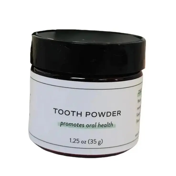 Tooth Powder for Oral Care and Health - Personal Care Brush Herbal Mild Peppermint