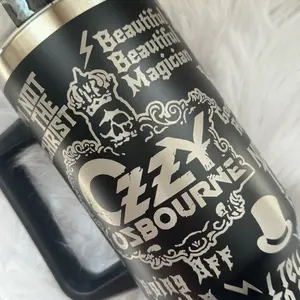 Laser Engraved Ozzy Ozbourne Tumbler - Stylish & Durable Drinkware