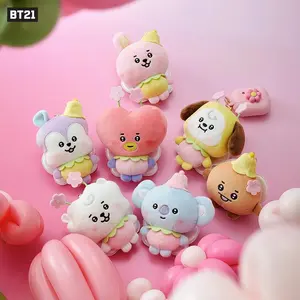 BT21 Spring Fairy Tale Series Kawaii Flower Fairy Tata Cooky Plush Doll Shooky Keychain Pendant Koya Doll Bag Hanging Ornament