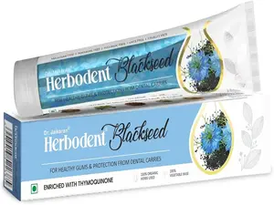 Herbodent Blackseed Toothpaste with Natural Particle, 6.53 Ounce - Organic, Paraben Free, Freshens Breath- Oral health management Turmeric probiotic  toothpaste