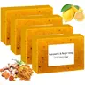Turmeric Kojic Brightening Bar Soap - Deep Cleansing Face Care & Body Care Cleanser, Multi-Pack Options Available
