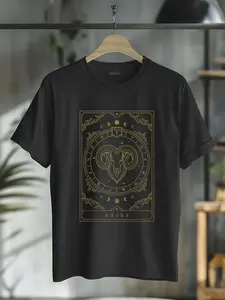 100% Cotton Aries Accessories Aries Gifts For Men & Women Vintage Aries Birthday Present Zodiac Sign Aries T-Shirt