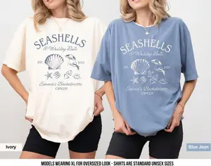 Seashells and Wedding Bells Shirts Bachelorette Shirts Beach Bachelorette Shirts Coastal Bachelorette Bach Club Tee