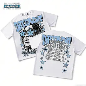 GILDAN 5000 Men's Casual Cotton T-Shirt with Star & Slogan Graphics Short Sleeve Round Neck Tee for Summer Boys & Youth Rapper Style - Fabric, Cute American Tee