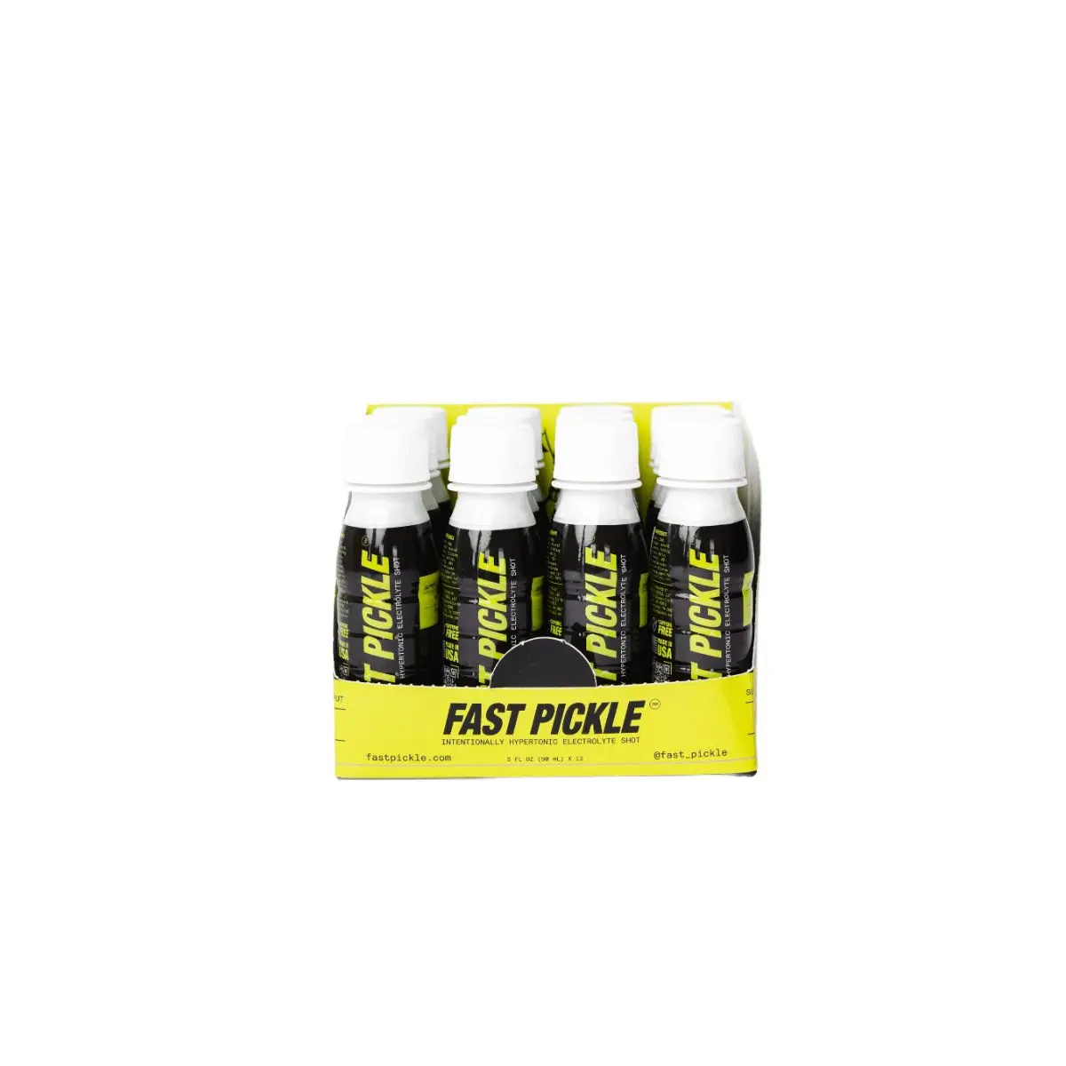 Fast Pickle 3oz Pickle Juice Electrolyte Shot, 570mg Sodium, No Sugar Added, Real Brine, Keto Vegan Gluten-Free Non-GMO, for Workouts, Job Sites & Heavy Sweat Sport Energy Drinks Healthcare