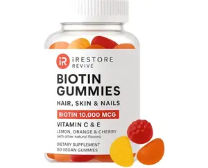 iRestore Hair Gummy Vitamins, Vegan Biotin Gummies for Hair Skin and Nails Gummies, Hair Gummies, Biotin Gummies for Hair Growth Biotin Vitamins Hair Vitamins Gummies for Women & Men, Biotin 10000mcg