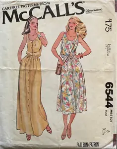 McCall's 6544 Sewing Pattern (Vintage) CUT