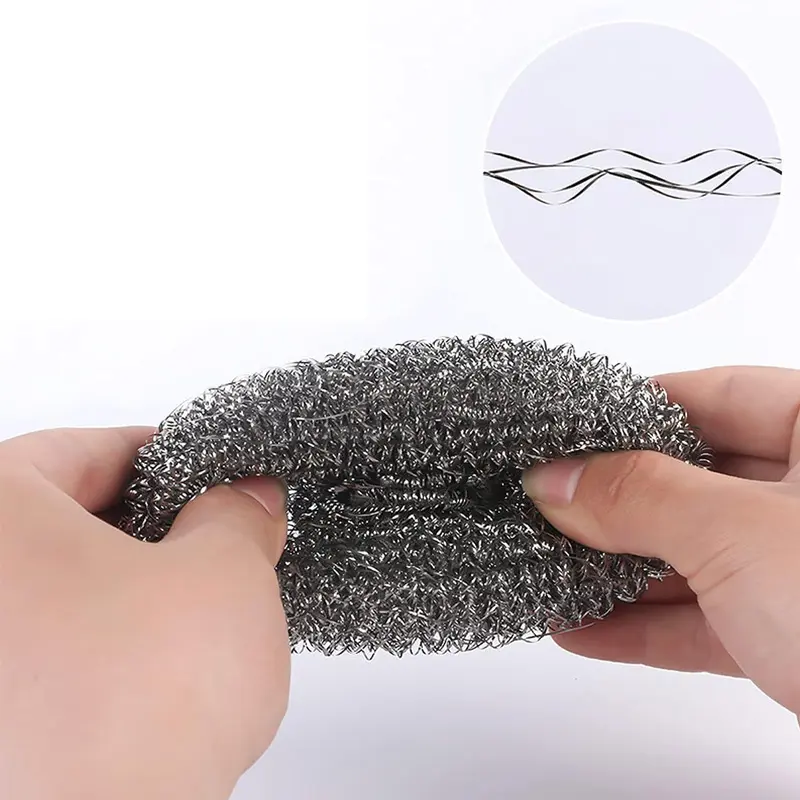 20-Pack High-Quality Stainless Steel Mesh Metal Sponges & Scouring Pads - Heavy-Duty Dish Scrubber, Kitchen Cleaning Tool for Cookware Scrubbing Needs, Steel Mesh Scrubber