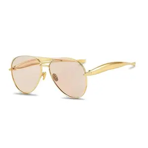 Retro Gold Aviator Sunglasses for Women & Men – 2025 Oversized 70s Metal Aviators Sun Glasses