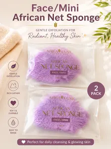Face/Baby/Mini African Exfoliating Net Sponge (2-pack)