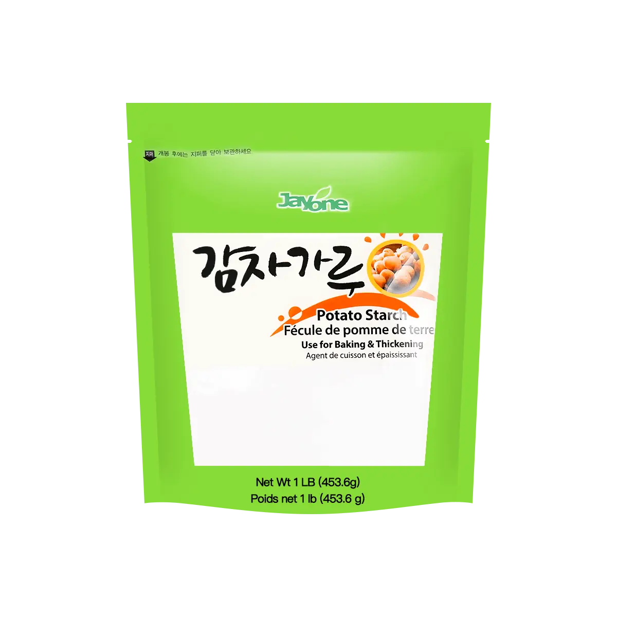 JAYONE Korean Potato Starch 453g - Premium Baking & Cooking Ingredient for Thickening Sauces, Soups, and Desserts