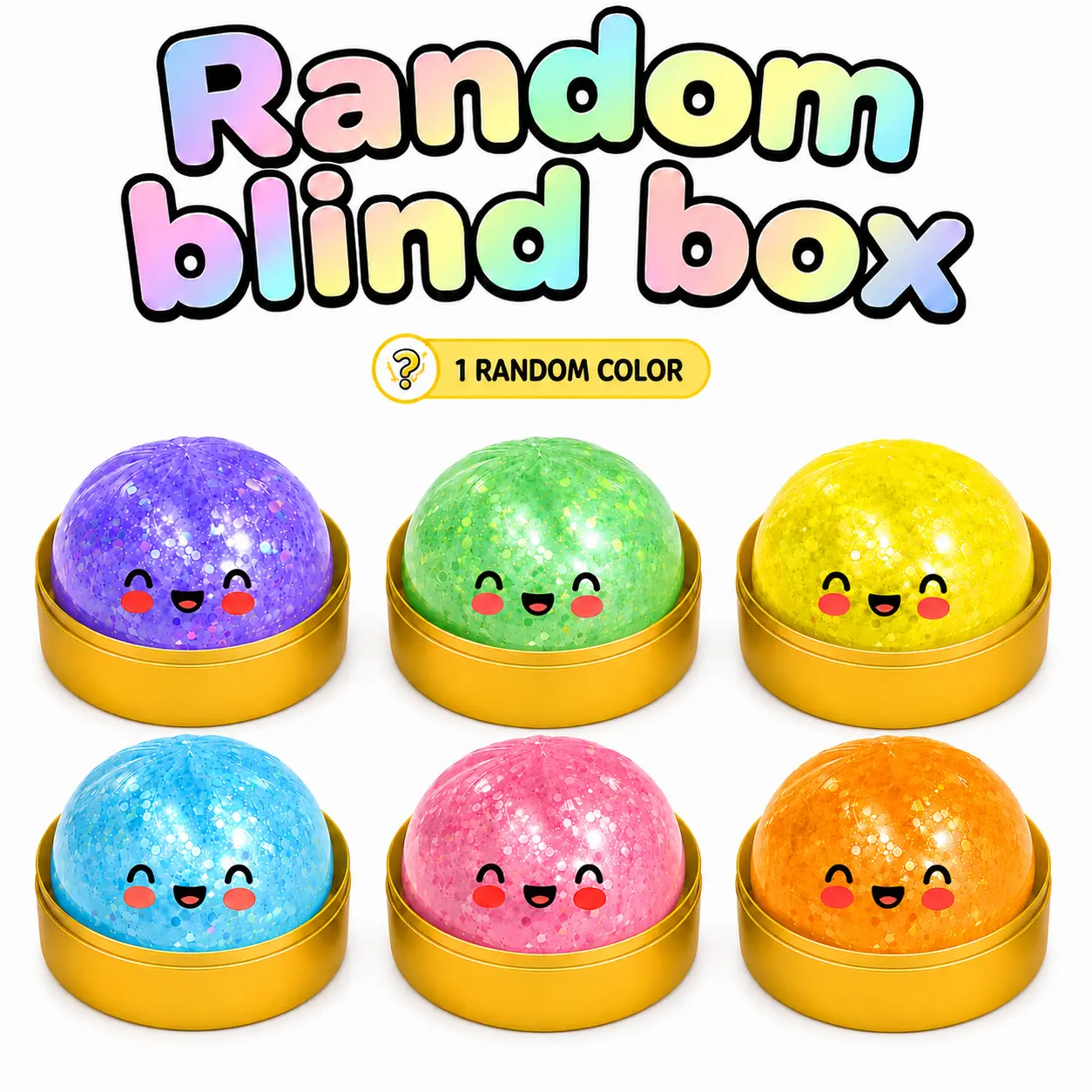 [Blind Box Game - 1PC] 2026 Glitter Dumpling Squishy with Steamer Box, Soft Sensory Fidget Steamed Bun Squeeze Tool for Adult Stress & Anxiety Relief, for Home Office Party, Squishy Box, Dumpling Box Squishy