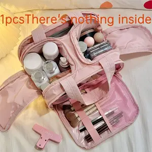 2026 New Travel Makeup Bag, Large Capacity Multi-Compartment Organizer, Cosmetic Storage Bag, Portable Travel Case with Handle