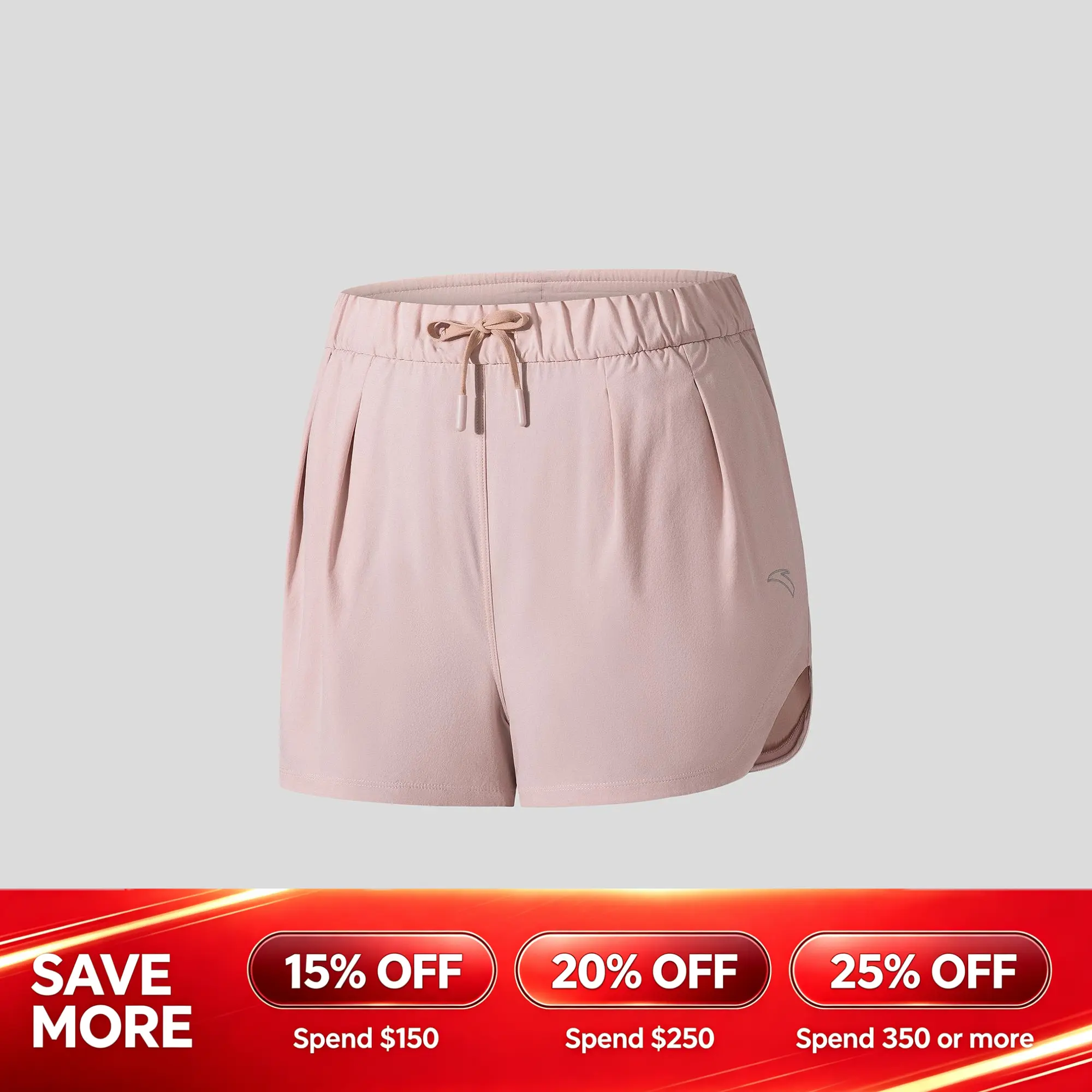 Women's ANTA Run Woven Shorts Pink White Green Black Sports Shorts Summer Outfits