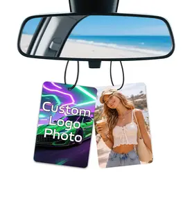 Customized Car Air Purifier - Personalized and Fun Car Air Purifier | Unique Photo Gift, Double sided Printing, Car Aromatherapy, Suitable as Christmas Gift, Valentine's Day Gift, DIY Customized Birthday Gift, Anniversary - Rectangular