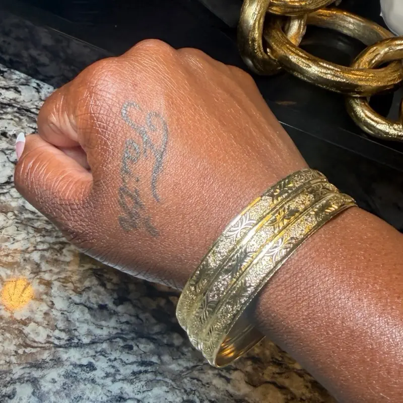 Gold/ Silver Bangles-Set of 3 (Size 6)