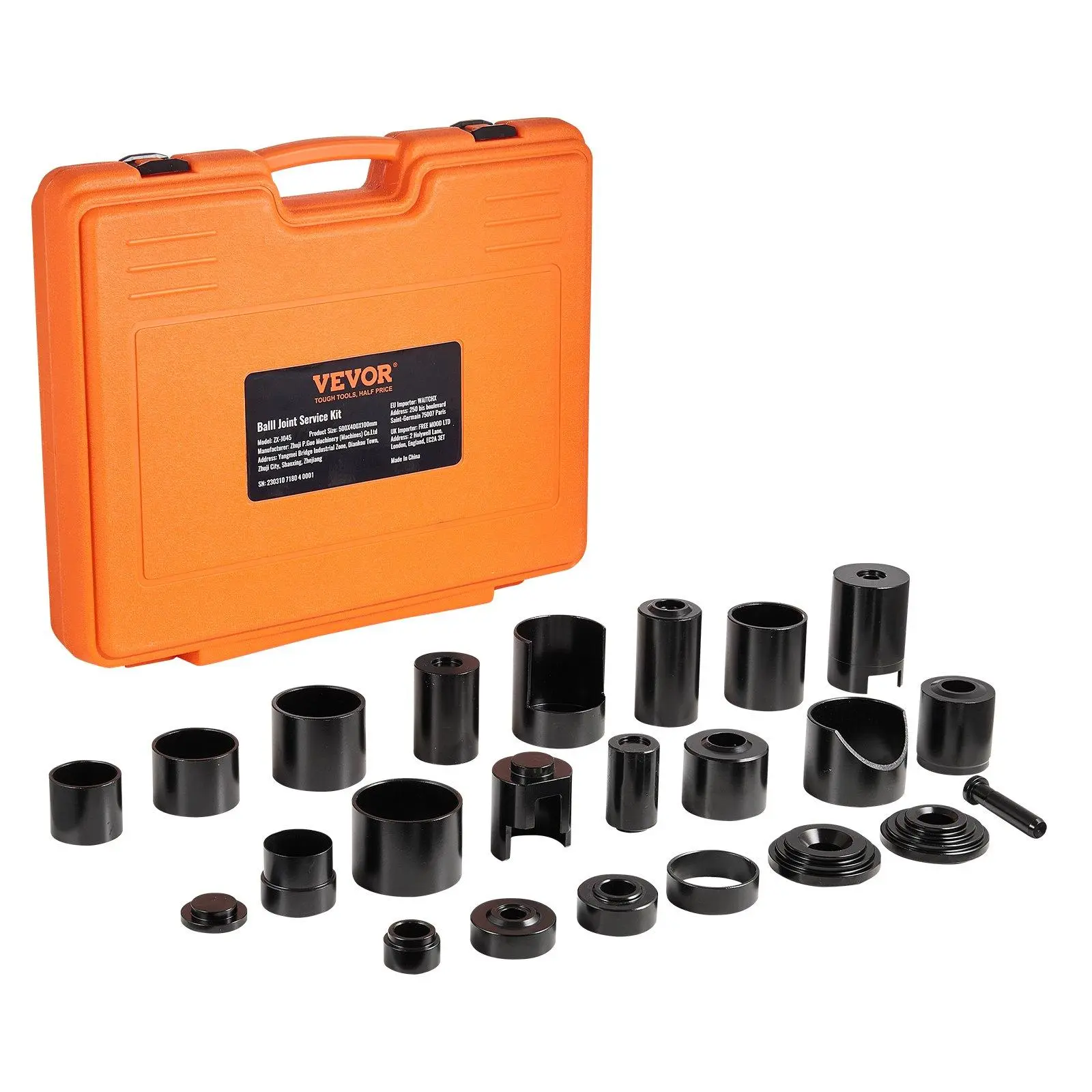 【Summerfinds】VEVOR Ball Joint Press Kit 25 pcsTool KitC-press Ball joint Remove and Install Toolsfor Most 2WD and 4WD CarsHeavy Duty Ball Joint Repair Kit for Automotive Repairing