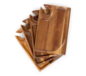 Toscana Rectangle Wine Appetizer Plate Set of 4