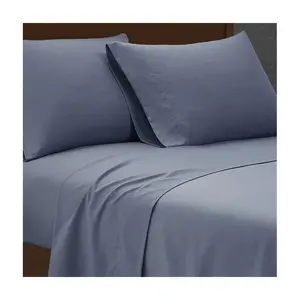 London Fog Garment Wash Solid Queen 4-Piece Sheet Set