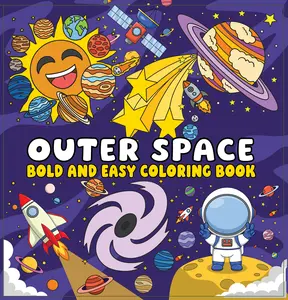 OUTER SPACE BOLD AND EASY COLORING BOOK