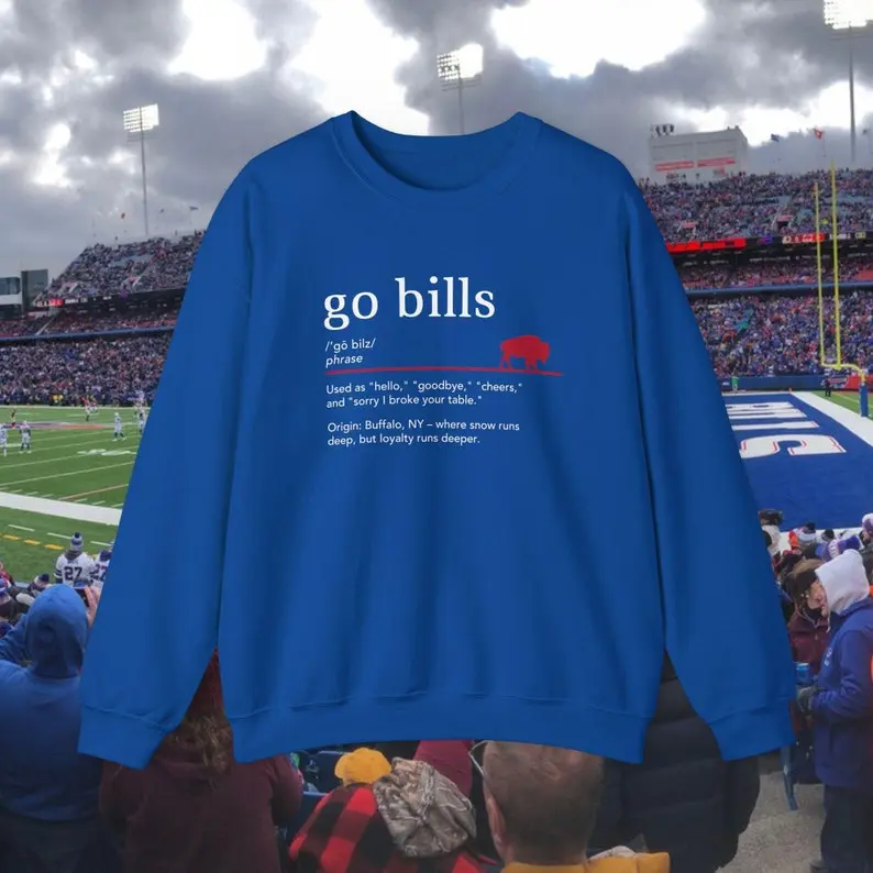 Go Bills Definition Unisex Sweatshirt, Bills Mafia Crewneck, Tailgating Gift, Football Fan Apparel