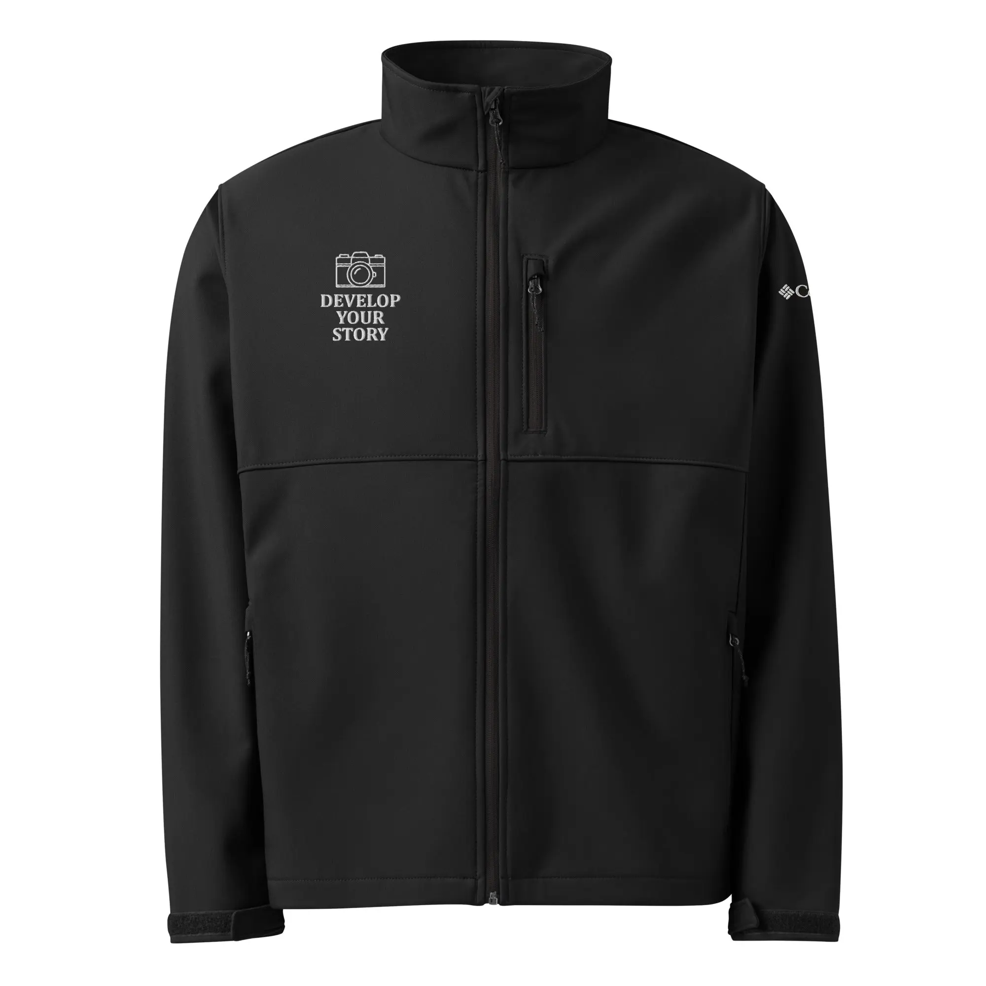 Columbia Soft Shell Jacket - Wind & Water-Resistant, 100% Polyester, Zippered Pockets, Adjustable Cuffs, Embroidered Logo, Comfortable Fit