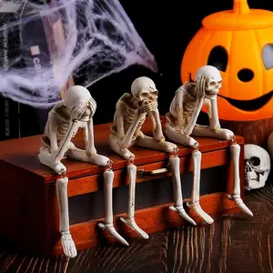 Halloween Decoration Unique Skeleton Ornament for Living Room Bedroom Office Decorative Figurines Present for Friend Gift