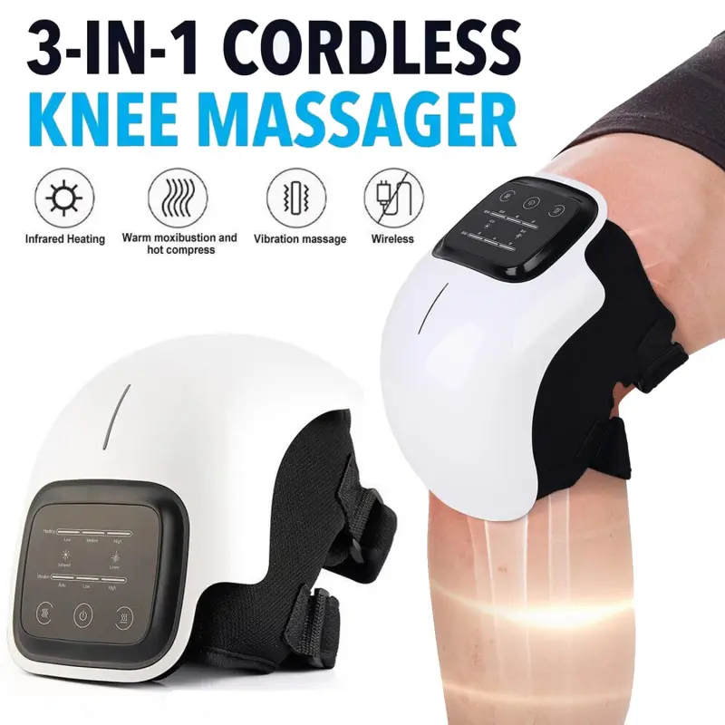 Knee massager, hot compress red light therapy three in one, wireless portable knee therapy equipment, thoughtful gifts from grandparents, preferred by fitness enthusiasts