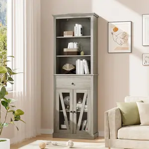 Tall Bathroom Storage Cabinet, Freestanding Narrow Bathroom Cabinet with Shelves and Drawer,Farmhouse Bathroom Storage Cabinets for Bathrooms pay less home goods