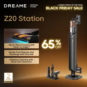 【Black Friday】DREAME Z20 Station Cordless Vacuum Cleaner with 2.5L Auto Dust Base, Smart Stick Vacuum Cleaner, Powerful Floor Cleaning for Carpet, Hardwood, Tile & Pet Hair, Lightweight