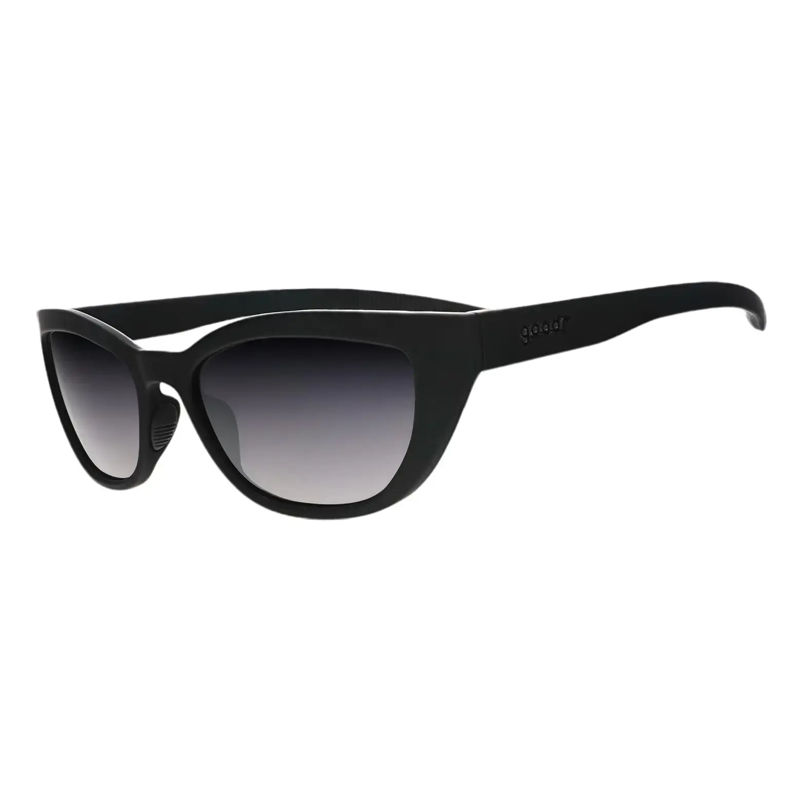 goodr Stealth Mode Supreme Medium Size (Cheetah G) Solid Black Frame with Black Lens, UV400, No Slip No Bounce No Tangle Street Style Sunglasses Trendy Streetwear Sunglasses