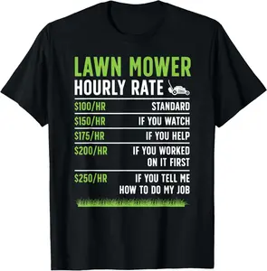 Women's 100% Cotton Comfortable Short-Sleeve Round Neck Tee - Fabric Top for Lawn Mower Enthusiasts, Tropical Wear