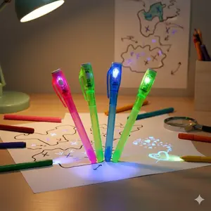 UV Invisible Pen for Kids: Non-Toxic Fluorescent Ink, Secret Writing & Creative Drawing Toy. Perfect for Parties, Games, Night Glow Art, Learning & Interactive Fun. Glows Under UV Light, Great Gift for Students & All Ages.
