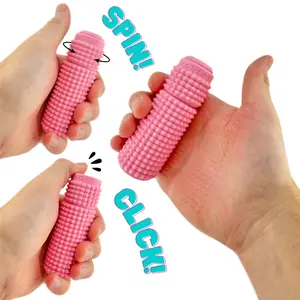 Little Ouchies Grippie Spin Clicks Build Your Own Keychain- Firm Plastic Spikes for Anxiety & Stress Relief Portable Fidget Tool for On-the-Go Comfort and Impulse Management