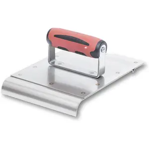 Stainless Steel Safety Step Hand Edger/Concrete Groover, 6 x 8 Inch , 3/4 Inch Radius, 7/8 Inch Lip,  the , 4283D-70