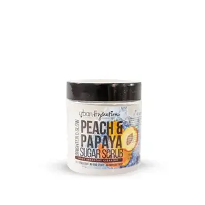 Brighten & Glow Peach & Papaya Sugar Scrub – Body Scrub Exfoliant, 8.5oz
