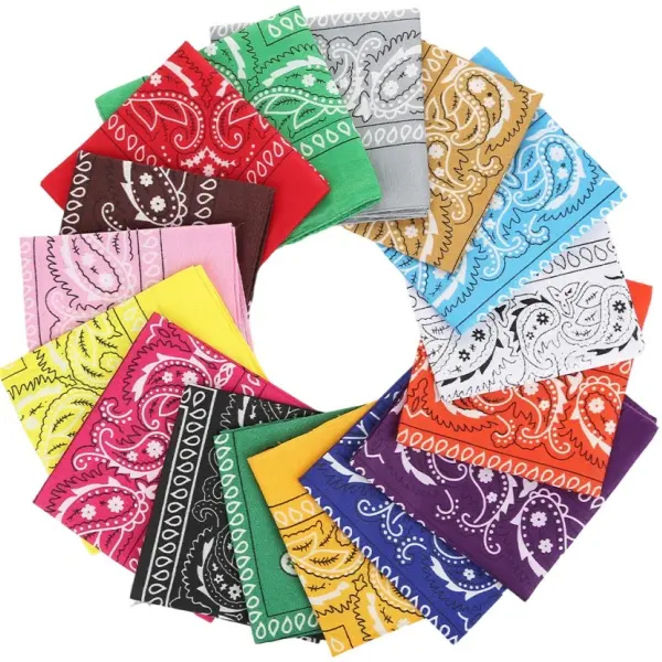 16pcs Bandanas Multi-Purpose Party Outdoor Favor Scarf Headband Handkerchiefs for Women Men Boy Girls campingessentials