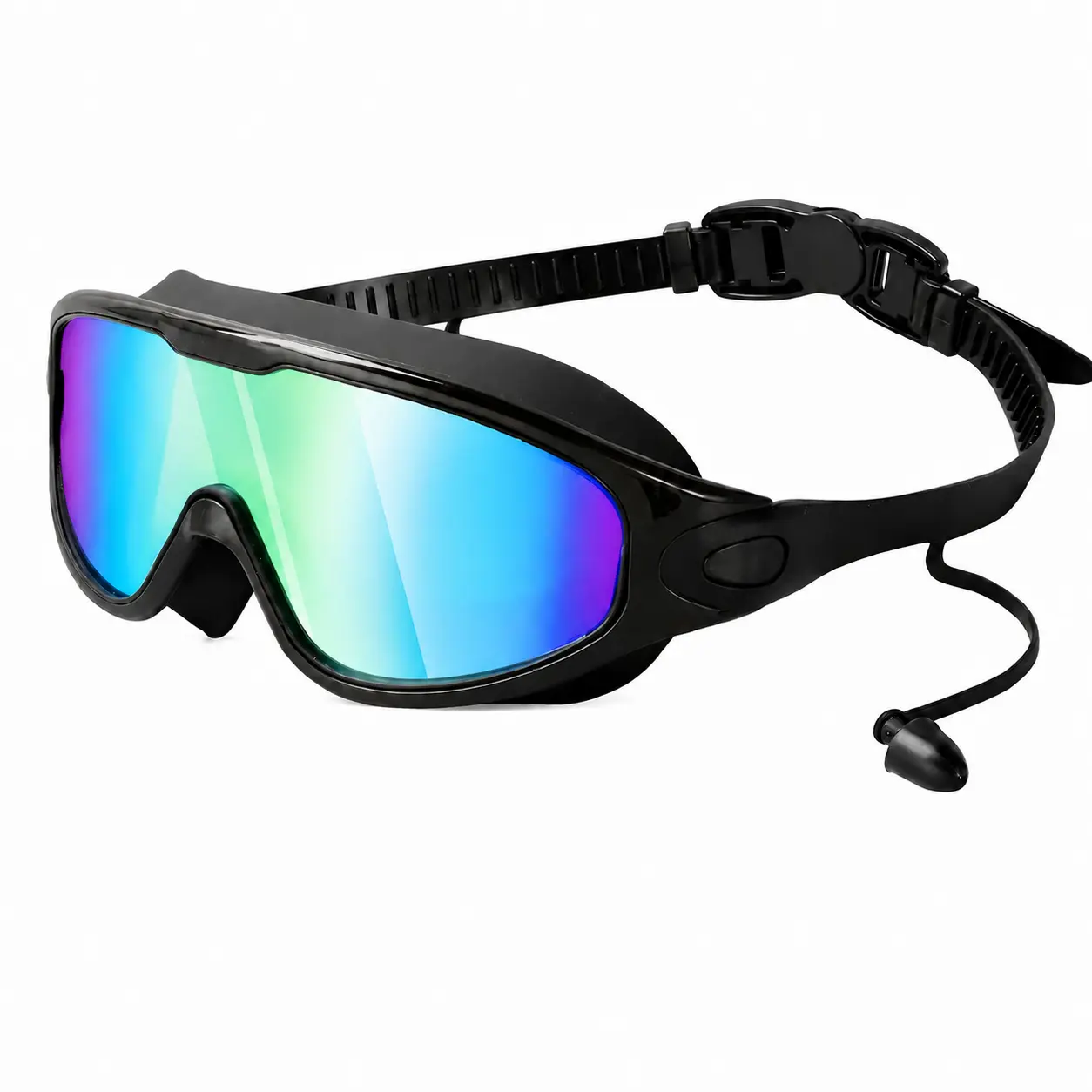 Polarized Mirror Swim Goggles for Adults, hd Anti-Fog Leakproof Swimming Glasses with UV Protection & Wide Panoramic View water accesorios para piscina raccoon eye full-coverage anti-uv uv-protected