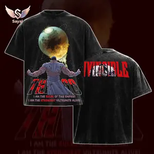 "Thragg The Conqueror" Viltrumite War - Invincible Comic Double Printed Oversize Lightweight Acid Washed Tee TV Series Graphic Tee T-Shirt, Vintage Oversized Streetwear  Heavy Cotton Tee, Gift For Fans Merch